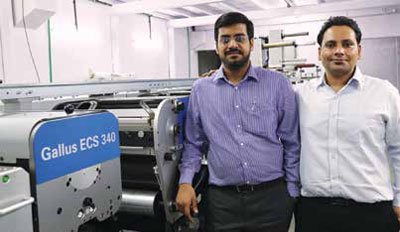 Kapil Vaidya (left), Technical Manager, and Aditya Ojha, Head of Marketing at Sonic Labels in Mumbai, want to offer its customers an even better service with the new Gallus ECS