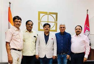 LtoR: Ashwani Gupta (Hon. Treasurer, AIFMP), K. Rajendran (Hon. Gen. Secretary, AIFMP), Raveendra Joshi (President, AIFMP), Anil Arora ( President, PPCPL), Kamal Chopra (Chairman, Pamex)